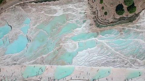Travertines of Pamukkale 01 Stock Footage 246937726