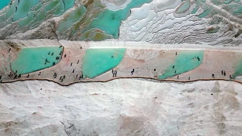 Travertines of Pamukkale 02 Stock Footage 246937792