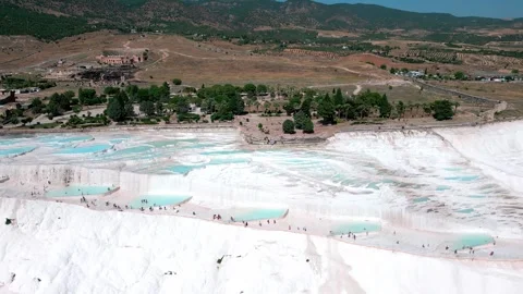 Travertines of Pamukkale 11 Stock Footage 246939926