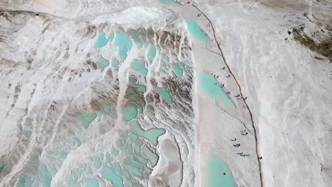 Travertines of Pamukkale 12 Video stock 246940048