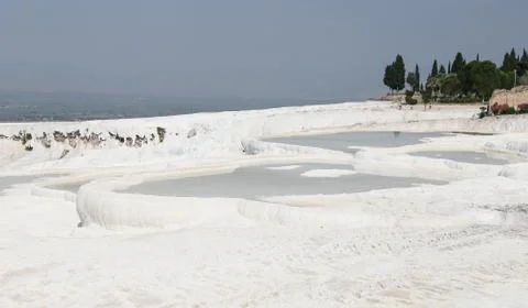 Travertines in Pamukkale Stock Photos
