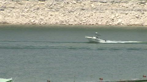 Travis county sheriff boat med Stock-Footage 511384