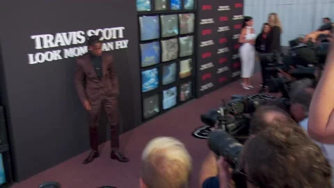Travis Scott: Look Mom I Can Fly Premiere, Santa Monica - 27 Aug 2019 Stock Footage 205466936