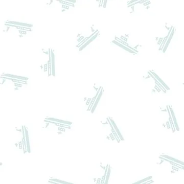 Trawler boat glyph seamless pattern Stock Illustration