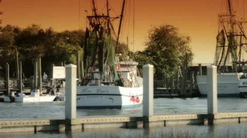 Trawler Boats Video stock 12402203