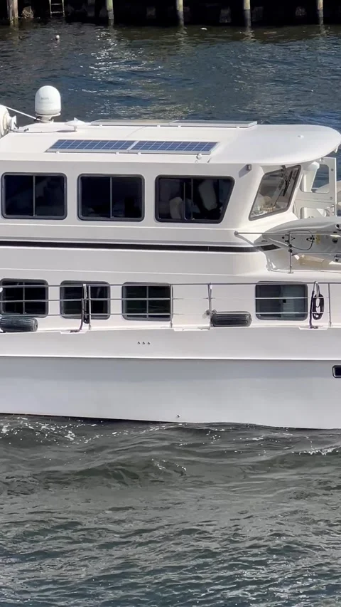 Trawler / Catamaran Stock Footage 296818582