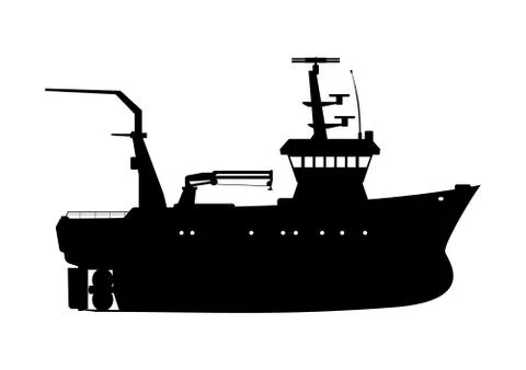 Trawler. Illustrazione stock