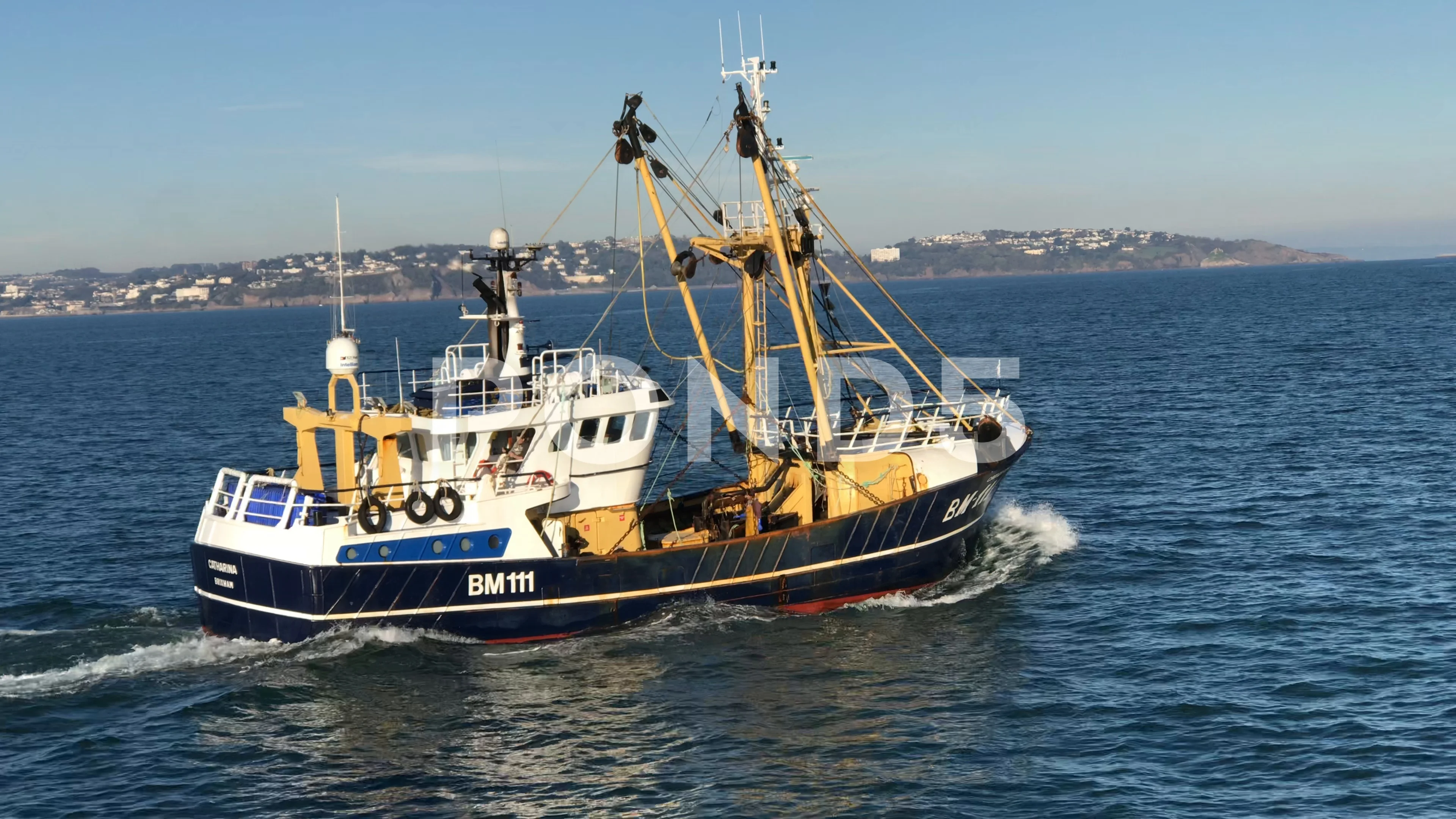 Trawler leaving Brixham Harbor - 4K, Stock Video
