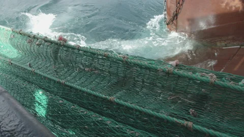 Trawler lifts the trawl. Stock-Footage 155616192