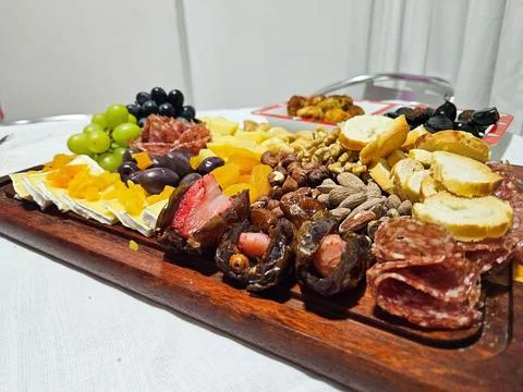 Tray of assorted snacks Stock Photos