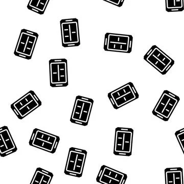 Tray canteen glyph vector seamless pattern Illustrazione stock