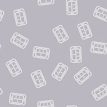 Tray canteen line vector seamless pattern Illustrazione stock