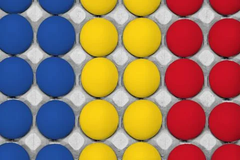Tray of chicken eggs. View from above Stock Photos