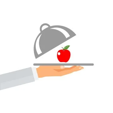 Tray with a cloche Stock Illustration