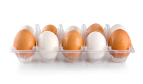 Tray eggs Stock Photos