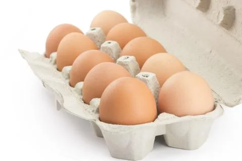 Tray of eggs Stock Photos