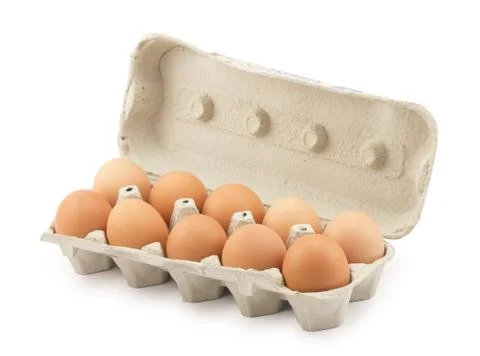 Tray of eggs Stock Photos