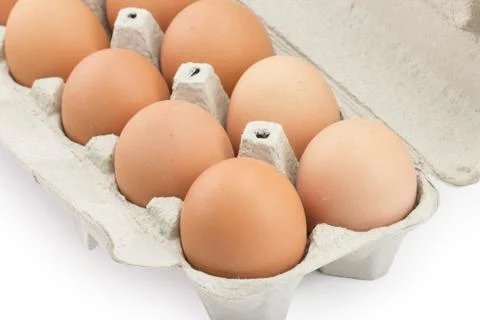 Tray of eggs Stock Photos