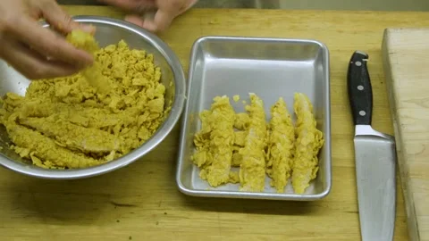 A tray of food on a table Stock Footage 155452343