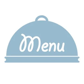 Tray, fork, spoon,knife in menu design, stock vector illustration Stock Illustration