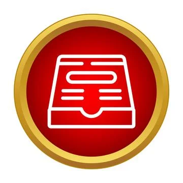 In tray icon representing organization sorting papers 库存插图