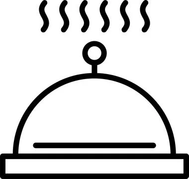 Tray Line Icon Design Stock Illustration