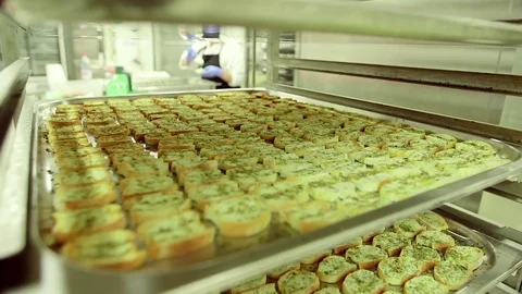 Tray with oil bread Stock Footage 77051036