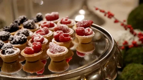 Tray with pastry Stock Footage 101747221