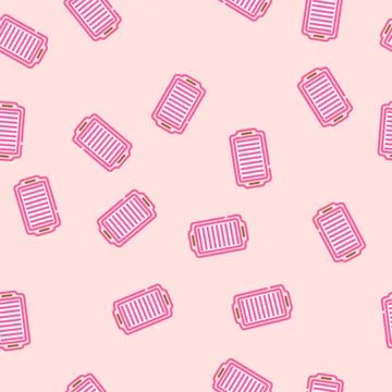 Tray plastic package vector seamless pattern Illustrazione stock