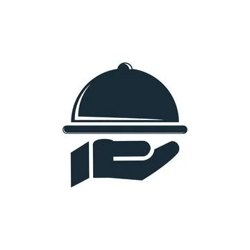 Tray Restaurant Icon Design Template Elements Stock Illustration
