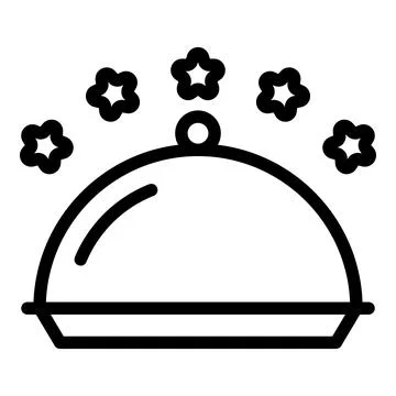 Tray restaurant icon outline vector. Work meal Ilustración de archivo