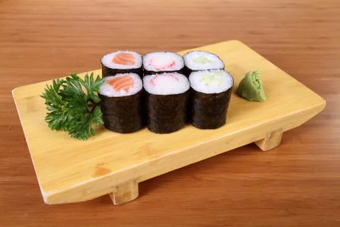 Tray of sushi Stock Photos