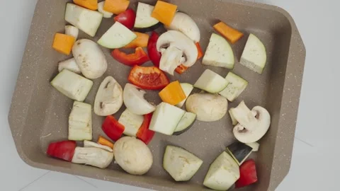 Tray with vegetables Stock Footage 271616757