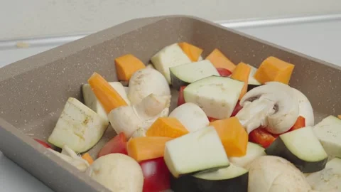 Tray with vegetables Stock Footage 271616764