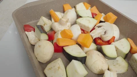 Tray with vegetables Stock Footage 271616769