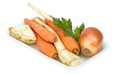 Tray with vegetables 스톡 사진