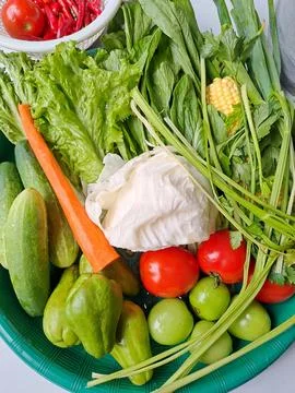 A tray of Vegetables Stock Photos