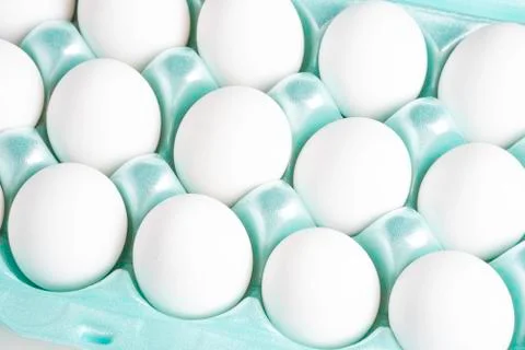 A Tray Of White Eggs Stock Photos