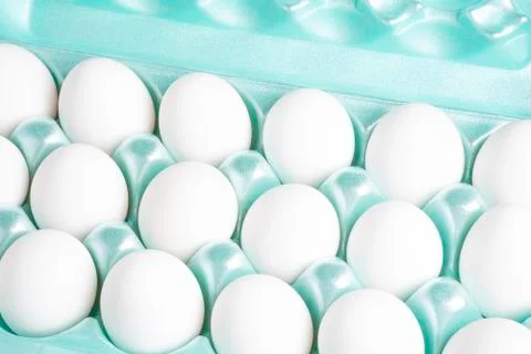 A Tray Of White Eggs Stock Photos