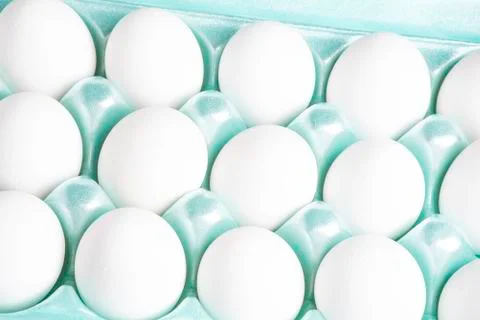 A Tray Of White Eggs Stock Photos