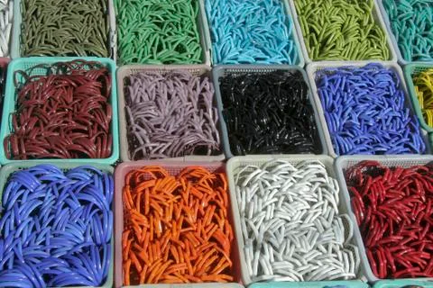 Trays of Bangles Stock Photos