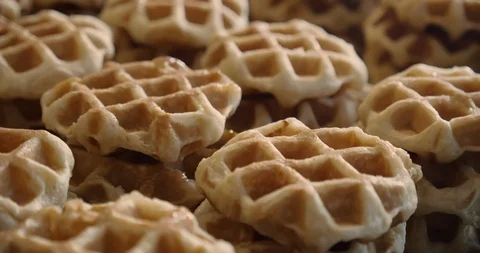 Trays of Liege Waffles Stock-Footage 129845647
