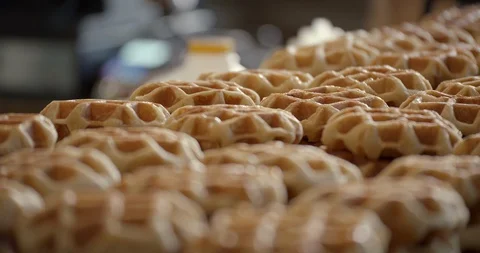 Trays of Liege Waffles Stock-Footage 129847837