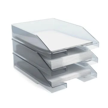 Trays for papers Stock Illustration