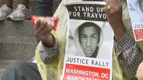 Trayvon Martin protest-rally in Washington, D.C. Stock Footage