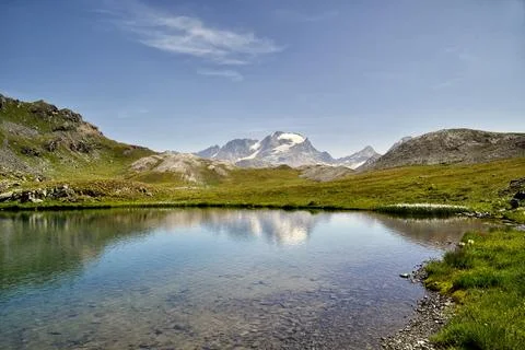 Tre Becchi Lake. Stock Photos