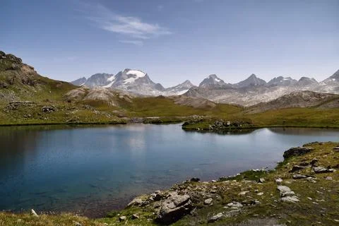 Tre Becchi Lake. Stock Photos