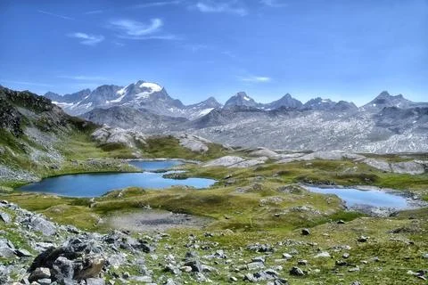 Tre Becchi Lake. Stock Photos