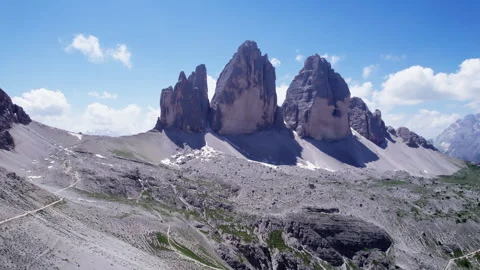Tre Cime di Lavaredo Dolomites Italy, drone footage 4K ProRes D Log Rec.709 Stock Footage 280744252
