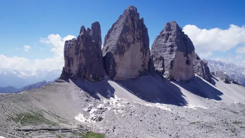 Tre Cime di Lavaredo Dolomites Italy, drone footage 4K ProRes D Log Rec.709 Stock Footage 280744262
